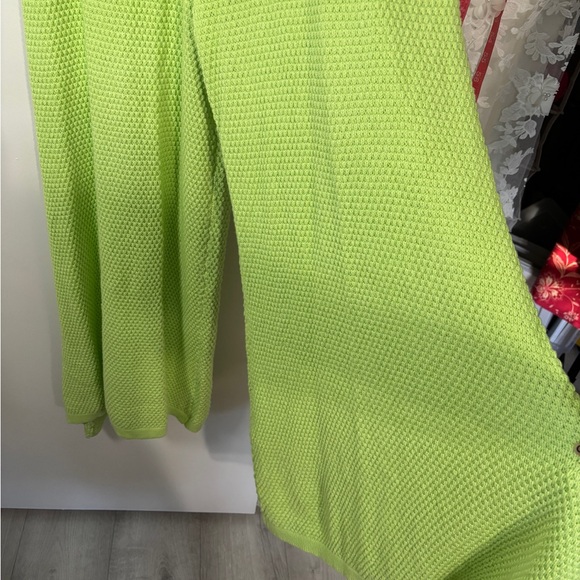 NWT Akira Lime Green Sleeveless Button-Down Jumper Romper Crochet Vacation Beach - Picture 4 of 8